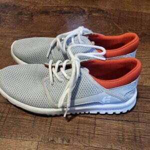 Etnies Women's Scout Sneakers - Orange and White